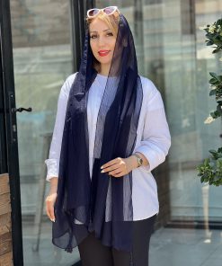 شال فلورانس میله ای سورمه ای