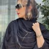 شال مجلسی توری حاشیه گیپور نگین دار