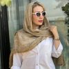 شال فلورانس نخی خط دار گندمی