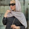 شال مجلسی دونه مربعی صورتی صدفی