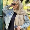 شال کنفی دور ریش گندمی روشن