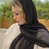شال پلیسه لمه مشکی