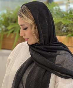 شال پلیسه لمه مشکی