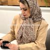 روسری گارزا طرح گیاه خاکی