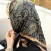 مینی اسکارف ابریشم بته جقه