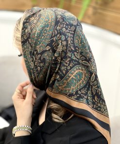 مینی اسکارف ابریشم بته جقه