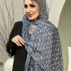 شال دیور طرح برجسته آبی تیره