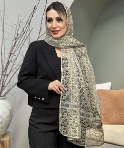 شال دیور طرح برجسته سبز پسته ای (سیج)