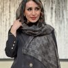 شال حریر ویسکوز گوچی ریز مشکی