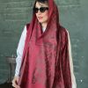 شال کشمیر بهاره کُوچ زرشکی قهوه ای