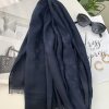 شال ژاکارد سرمه ای ال وی