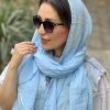 شال نخی ماهی آبی آسمانی