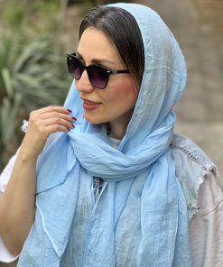 شال نخی ماهی آبی آسمانی
