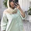 شومیز بیلی ساده سبز پاستیلی