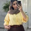 شومیز قلبی زرد کره ای