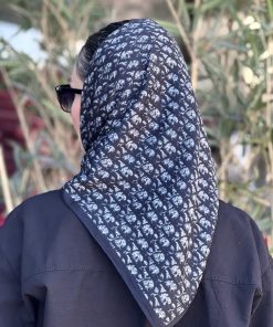 مینی اسکارف کشمیر دیور نوشته مشکی