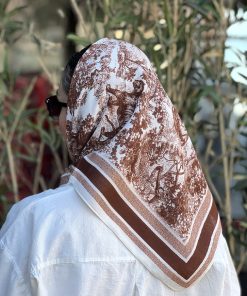 مینی اسکارف کشمیر دیور جنگل قهوه ای دارچینی