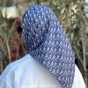 مینی اسکارف کشمیر دیور نوشته سرمه ای
