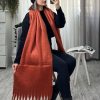 بیگ اسکارف گرم بالا آجری