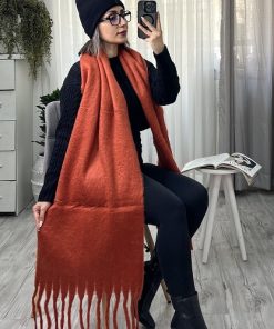 بیگ اسکارف گرم بالا آجری