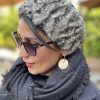 هدبند خزدار خرگوشی دودی کرم