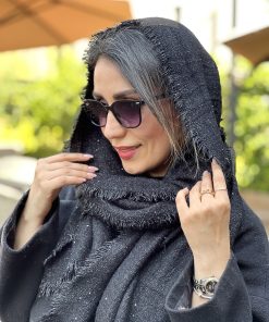 شال بوکله پولکی فشن مشکی