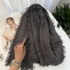 شال حصیری مخمل صابونی طوسی