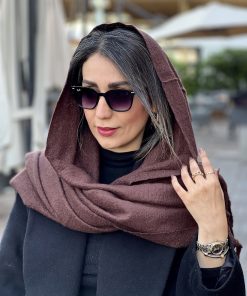شال حوله ای قهوه ای
