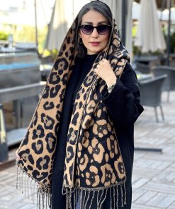 شال موهر لمه مشکی کرم