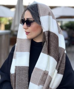 شال بافت هانا قهوه ای
