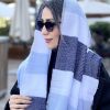 شال بافت هانا آبی