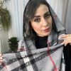 شال موهر زاپ دار باربری طوسی