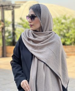 شال بافت سوزنی نسکافه ای سه