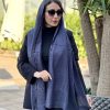 شال بافت سوزنی سرمه ای