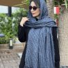 شال بافت حصیری سورمه ای