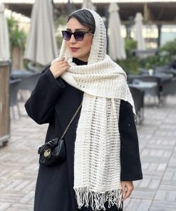 شال حصیری نازگل سفید نباتی