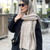 شال حصیری نازگل خاکی روشن
