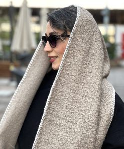 شال دو رو تدی نسکافه ای روشن
