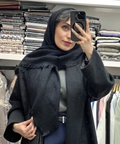 روسری پشمی سبک مشکی