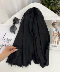 شال مخمل کبریتی مشکی شاین