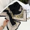 مینی اسکارف ابریشم گوچی منگوله مشکی