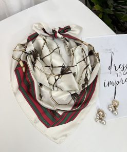مینی اسکارف ابریشم حاشیه گوچی