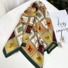 مینی اسکارف ابریشم هرمس قاب تیره