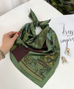 مینی اسکارف ابریشم هرمس سرخپوست