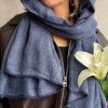 شال ملانژ مارک سرمه ای