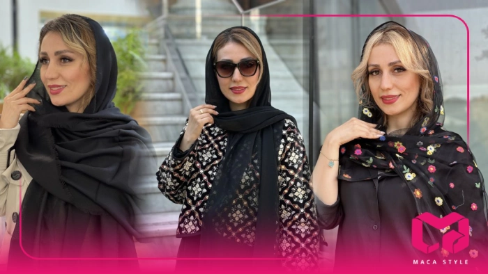 شال مشکی ساده و طرحدار