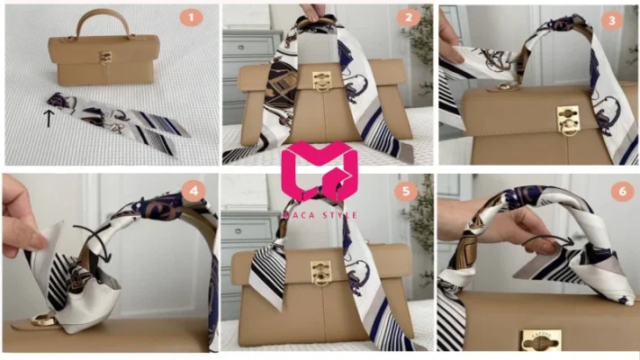 بستن مینی اسکارف روی کیف