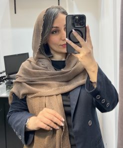 شال کنفی قهوه ای