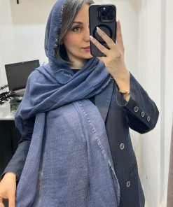 شال کنفی سرمه ای سنگشور