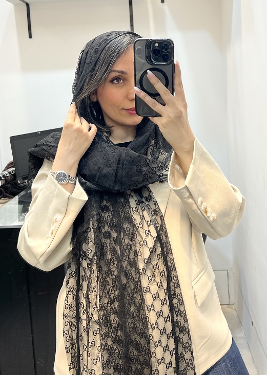 شال حریر مخمل گوچی